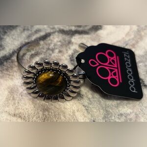 Silver and Brown Bracelet